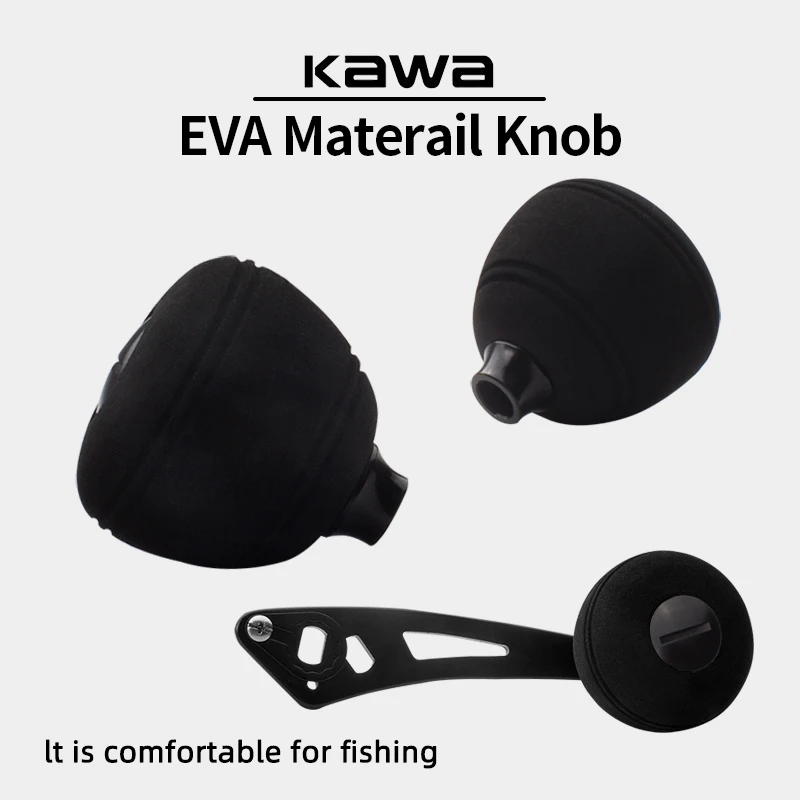 Kawa 1pc Fishing Reel Handke Knob EVA Materail 35mm Weight 13g/pc Include 2pcs Bearings Washers Reel Accessory For Handle DIY