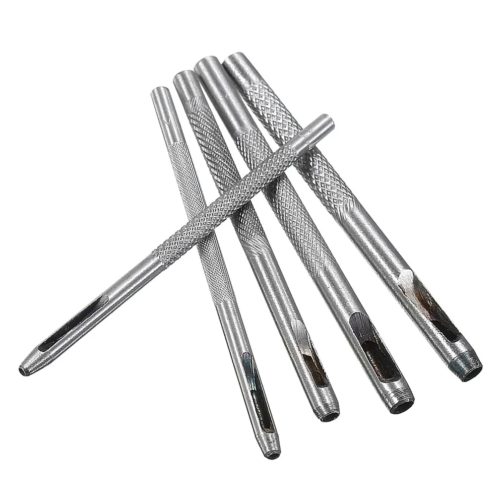 Bộ 5 Vòng Inox Lỗ Puncher Da Đục Lỗ Bộ Bộ Rỗng Puncher Dây Da Thủ Công Cho Dây Da tự Làm Dụng Cụ