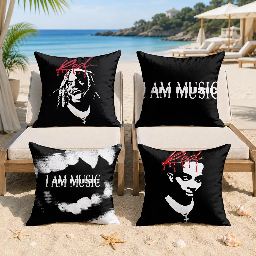 P-Playboi Carti Rock Cool Cushion Cover Silky Short Plush Invisible Zipper Dustproof Sofa Pillow Case For Home Decor