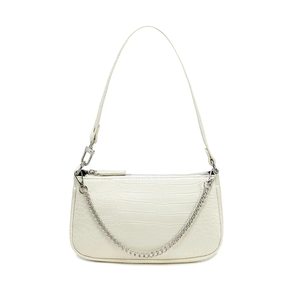 

Small Purse for Women, Adjustable Shoulder Bags Crocodile Pattern Clutch Purse with Zipper Closure Retro