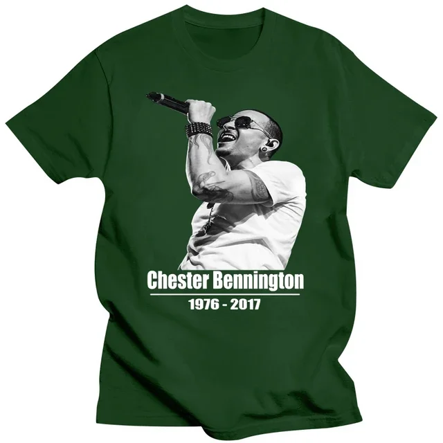 100%Cotton T-shirt men\'s short sleeved  Chester Bennington Tribute Custom Men Shirt Size T-shirt Summer Style Men T Shirt