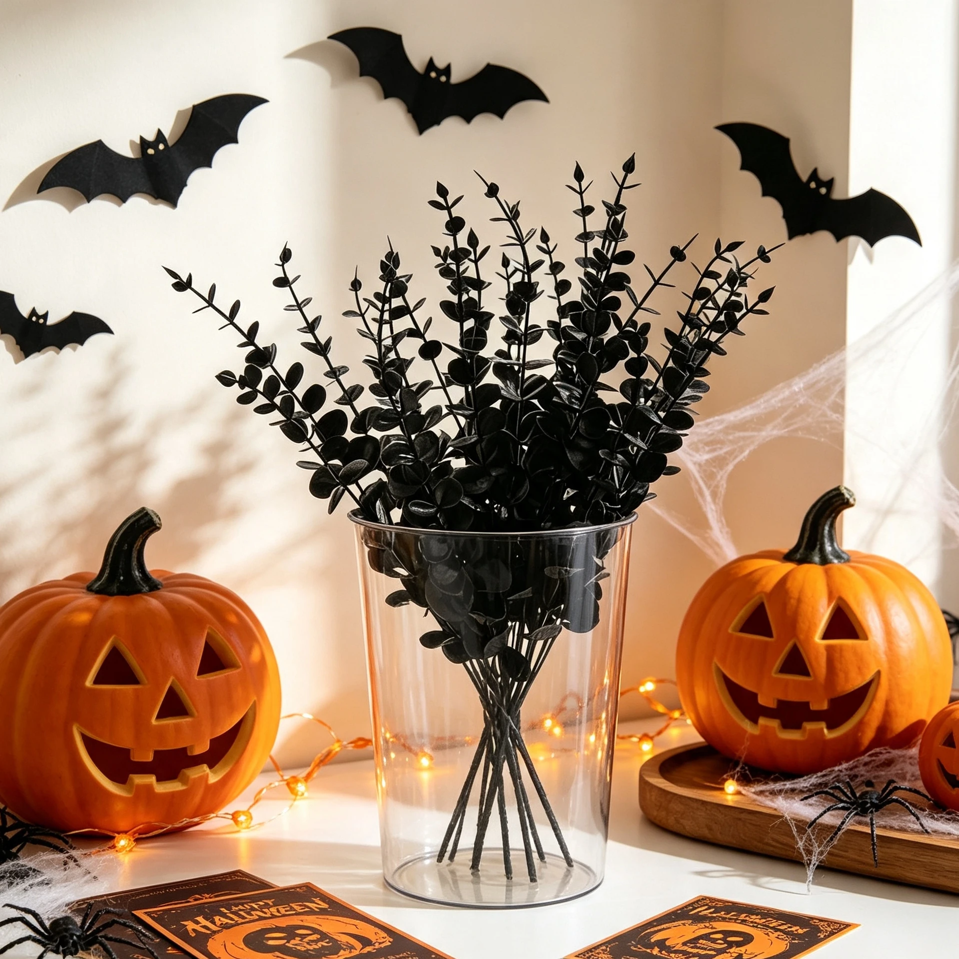 Herbstliche Künstliche Eukalyptusblätter Zweig Halloween Garten Party Festival Scrapbook Heim Esstisch Vase DIY Dekorative Requisiten