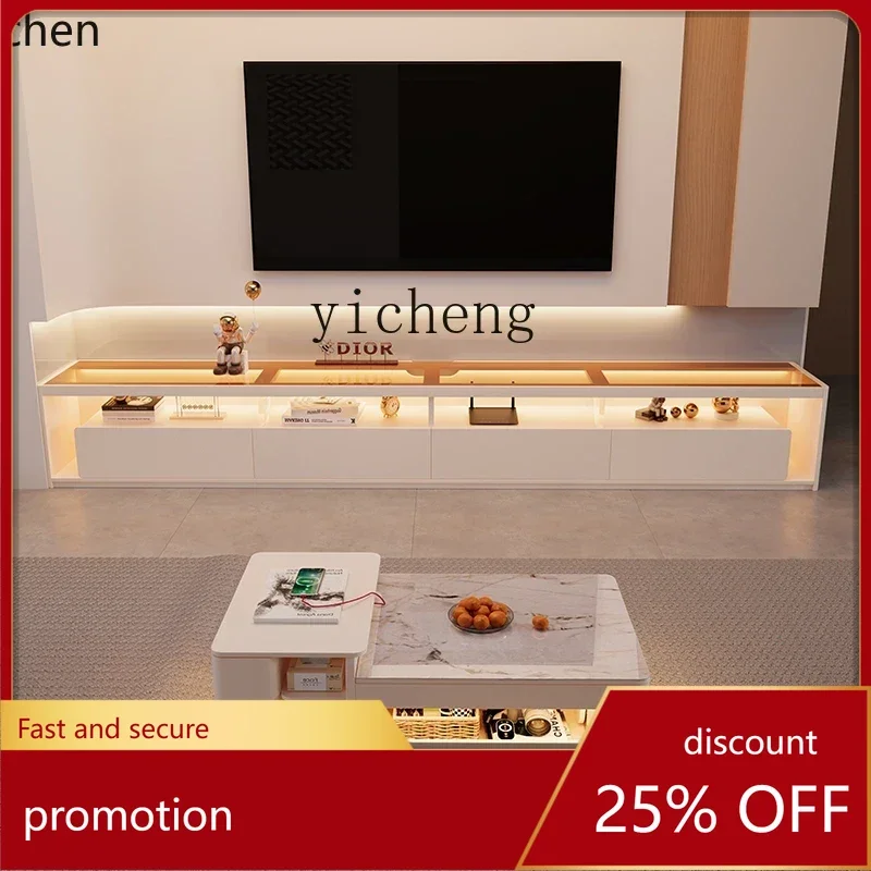 

HXL high-end floor TV cabinet living room new light luxury high-end side cabinet combination