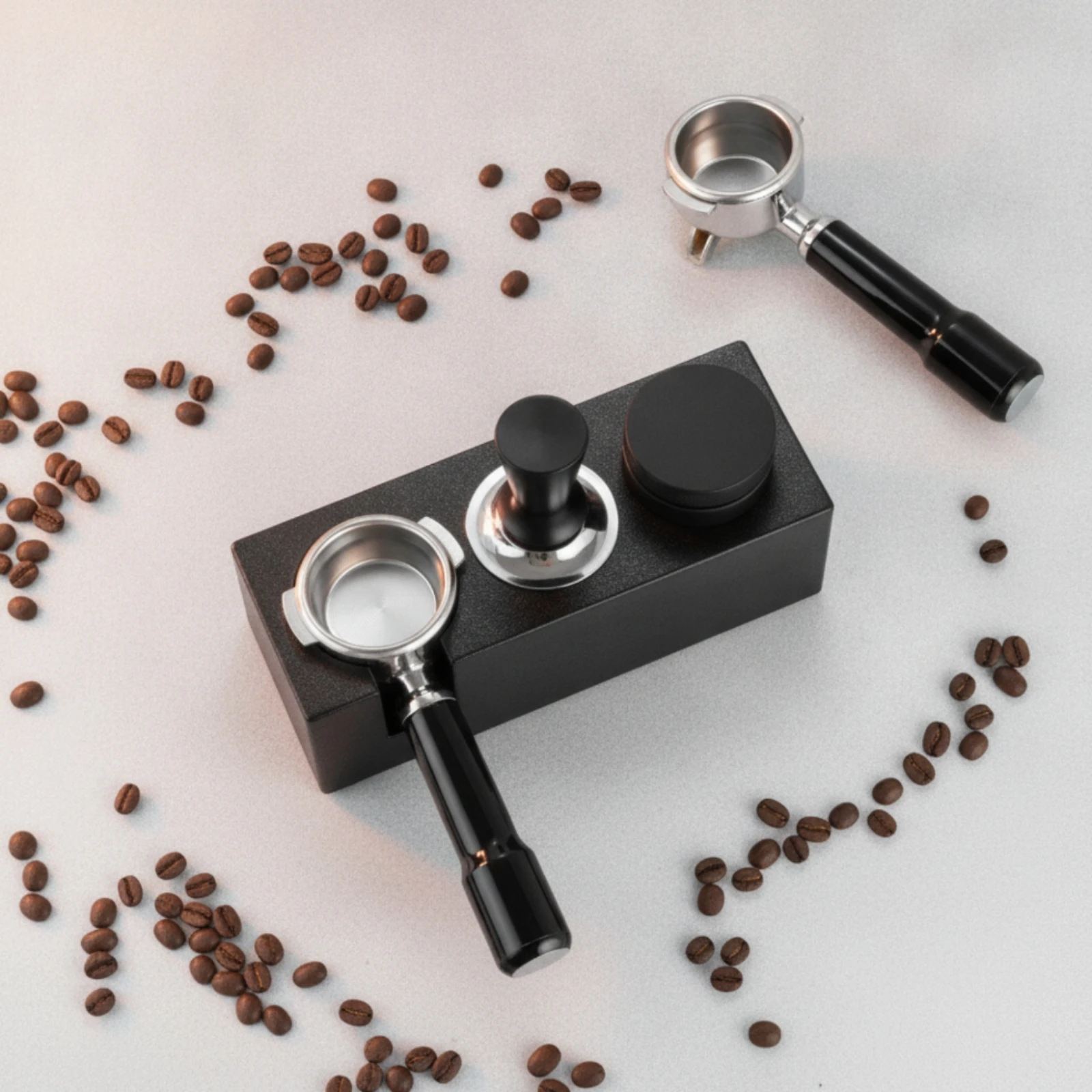 Home Barista - Tampstation met portafilterhouder Ruimtebesparend espresso-tampstation Houder