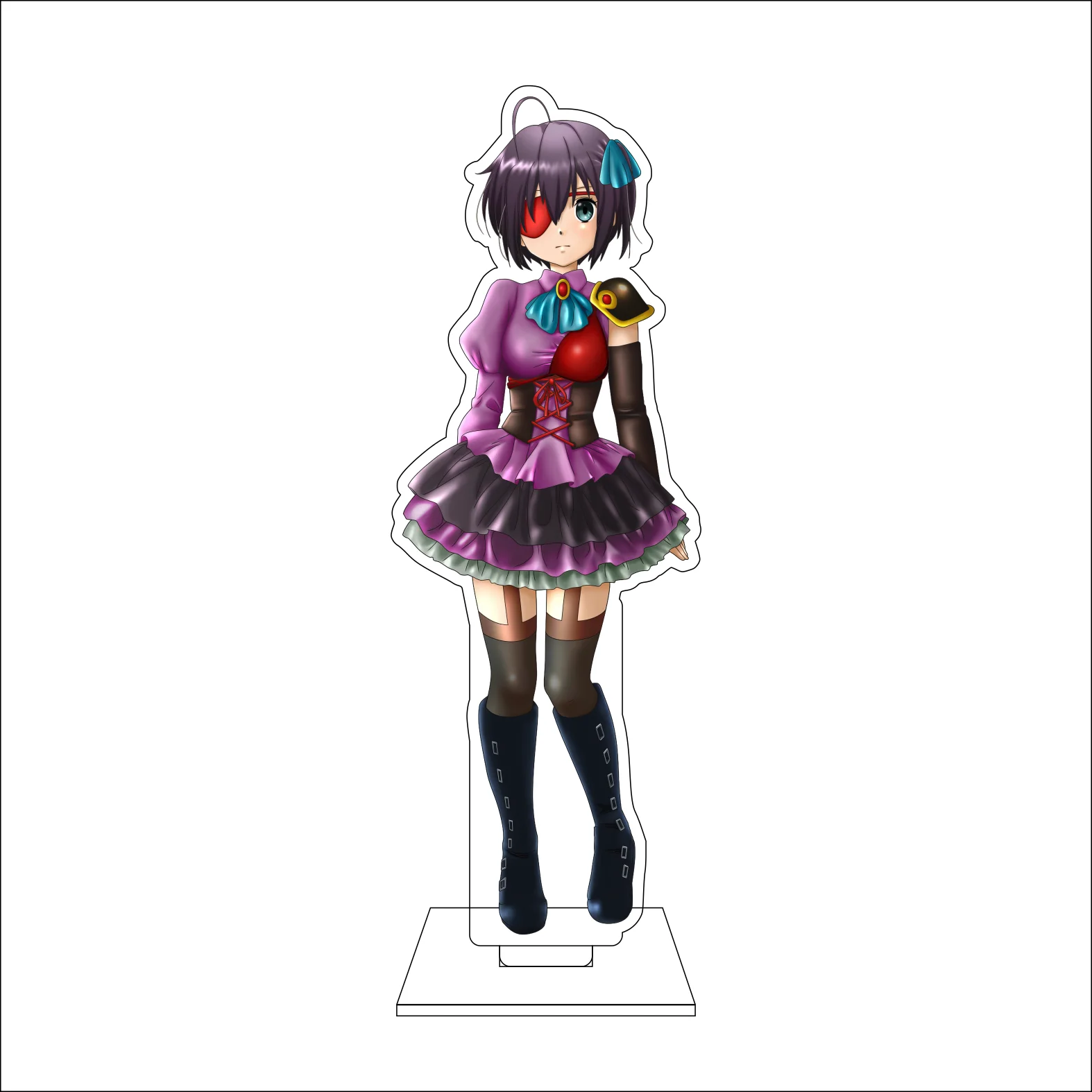 16CM Anime Togashi Yuuta Nibutani Shinka Dekomori Sanae Shichimiya Satone Takanashi Rikka Cosplay Acrylic Figure Stand Gifts view 6