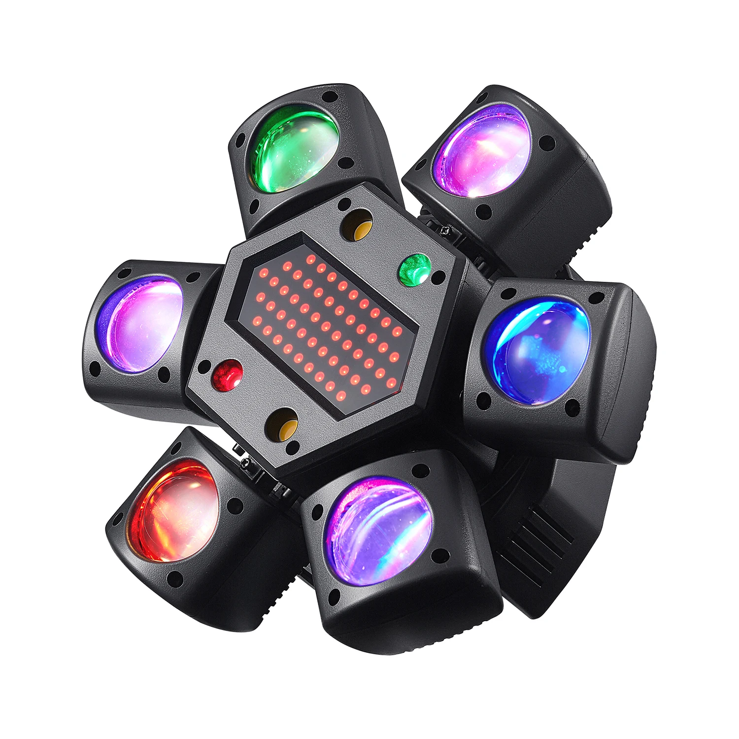 2025 80w mini 6-arm Pattern Beam Party Light Stage Light Disco Beam Laser+Pattern+Beam+Flash+Pixel 5-in-1 Rotate Dj lights