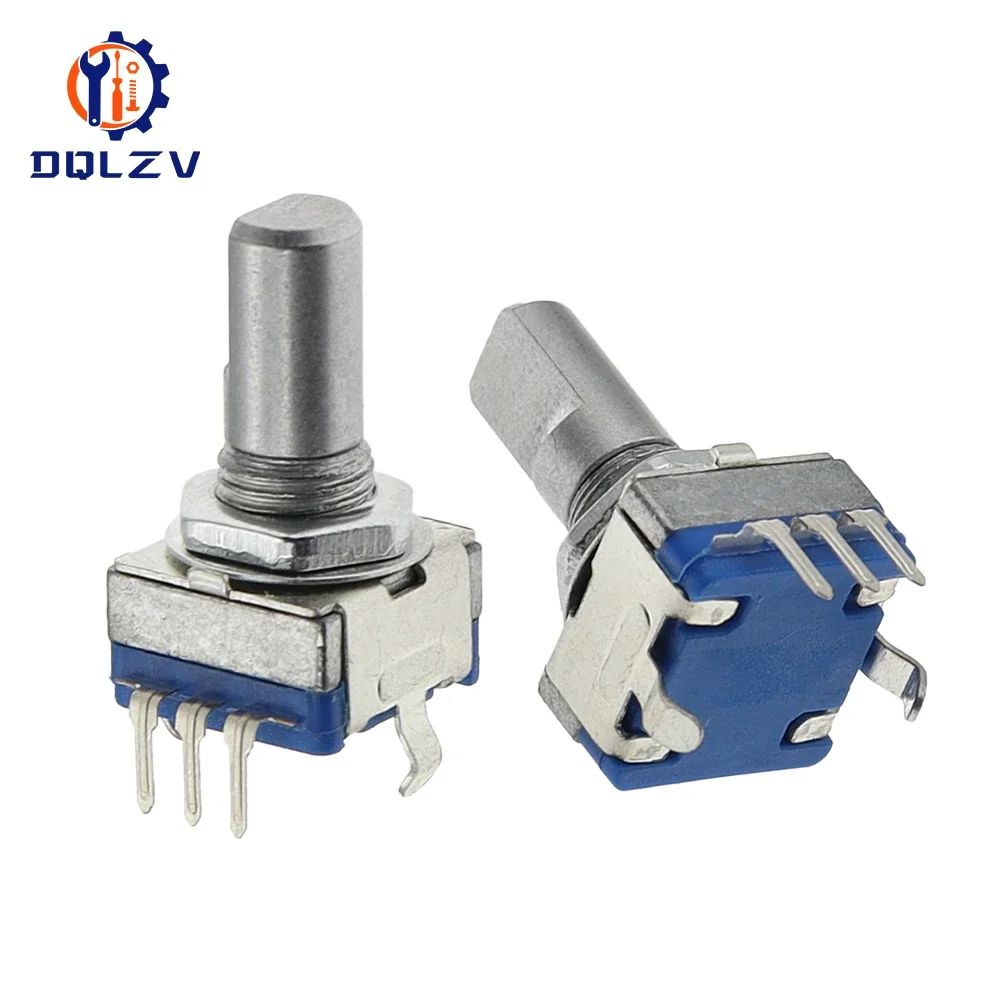 EC11 Audio Adjustment Encoder 20 Position Rotary Encoder Code Switch 3Pin Plug-in Type 15mm Half Shaft