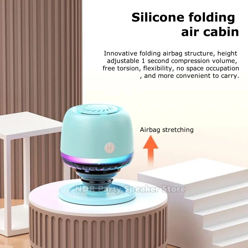 

Portable BT5.4 Speakers Mini Magnetic Audio TWS Wireless Tandem Surround Sound Subwoofer RGB Lamp Plastic Mobile Phone Bracket