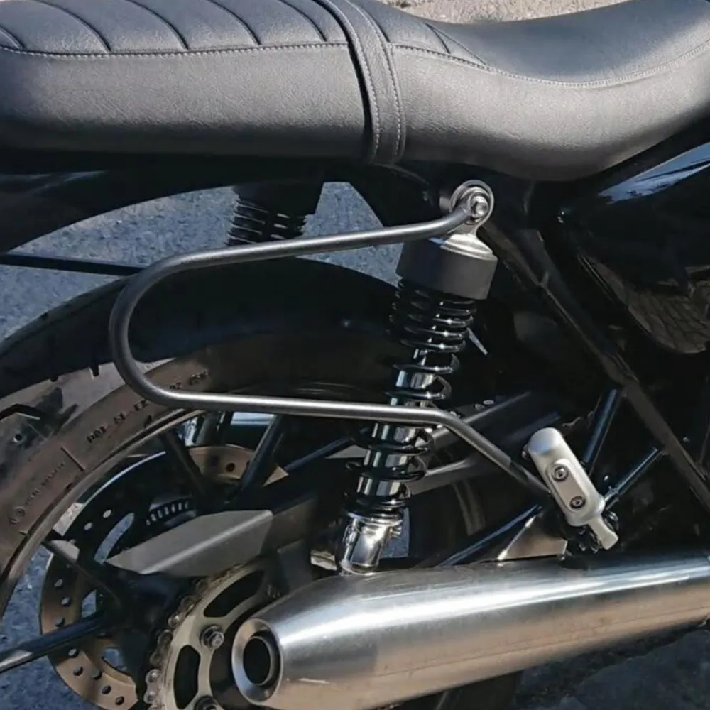 Retro Mount Side Box Hanging Saddlebag Guards Support Bar Bracket Mount For Bonneville T100 T120 Thruxton R 1200 2016-2023