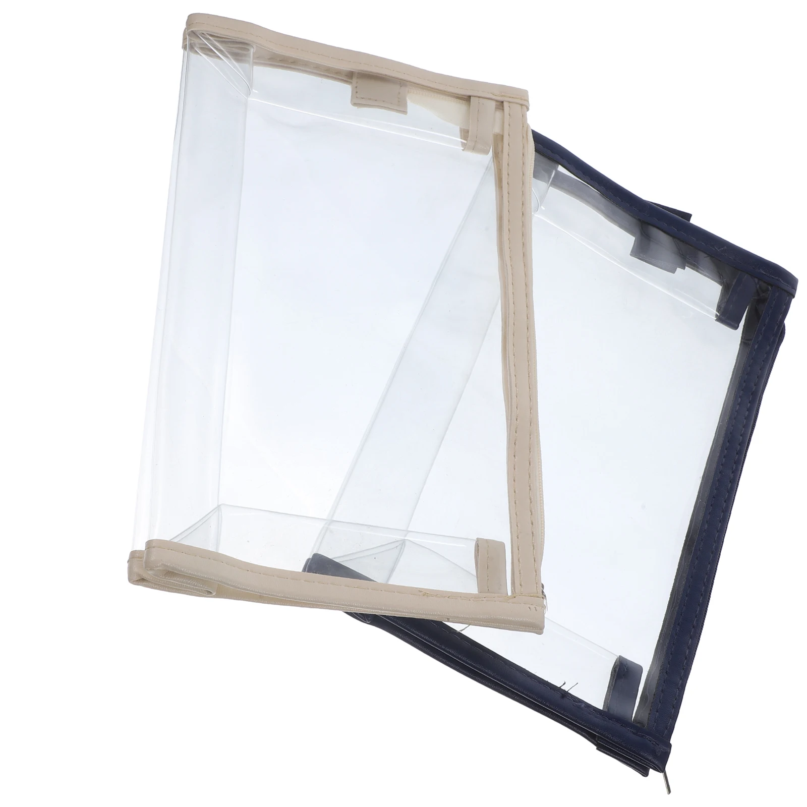 

2pcs Waterproof Transparent Pencil Case Large Capacity Pen Bag Stationery School Supplies Clear Portable Pen Organizer