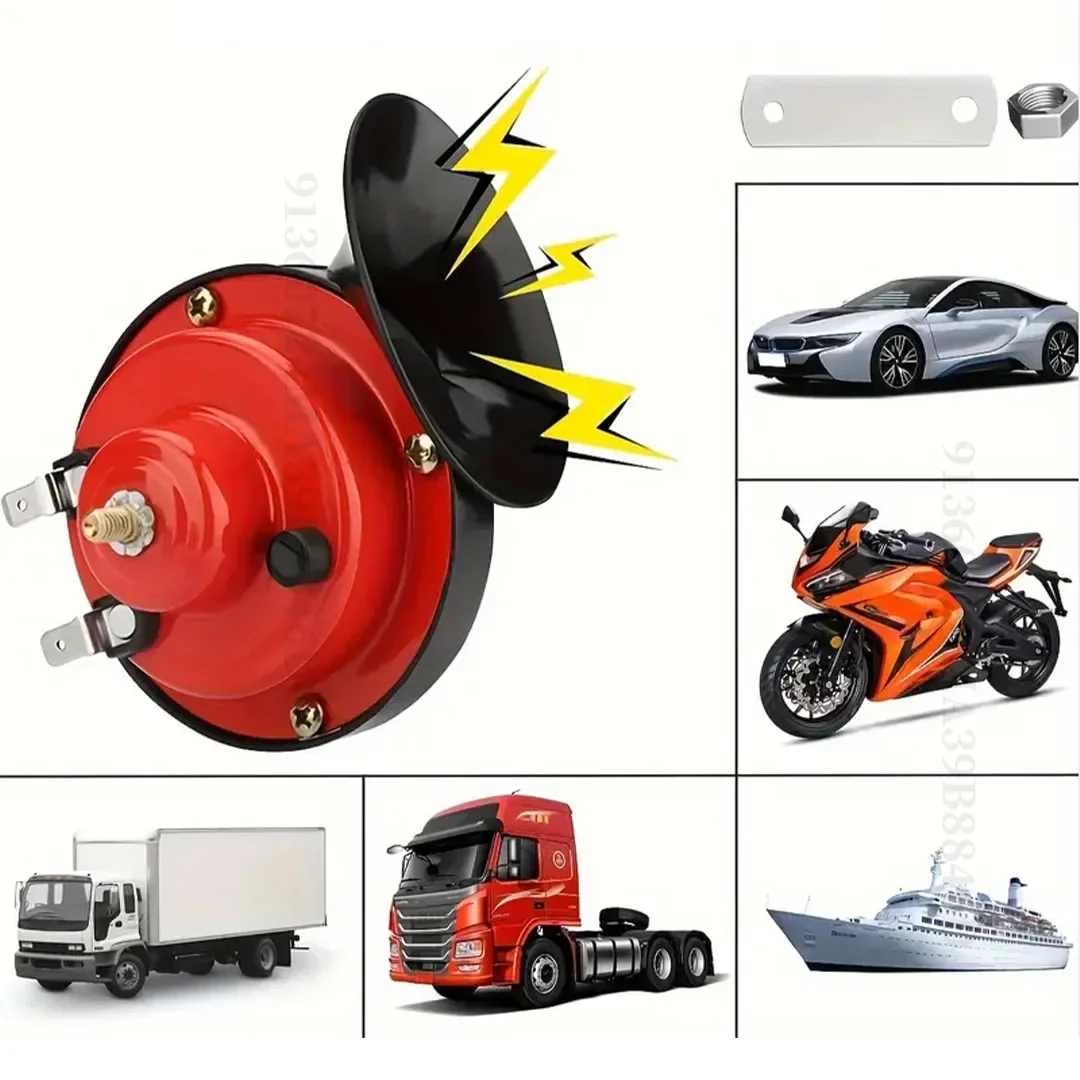 

Универсальный мотоциклетный звуковой сигнал 12 В/24 В, 130 дБ, 2 варианта цвета, подходит для автомобилей, грузовиков и многого другого