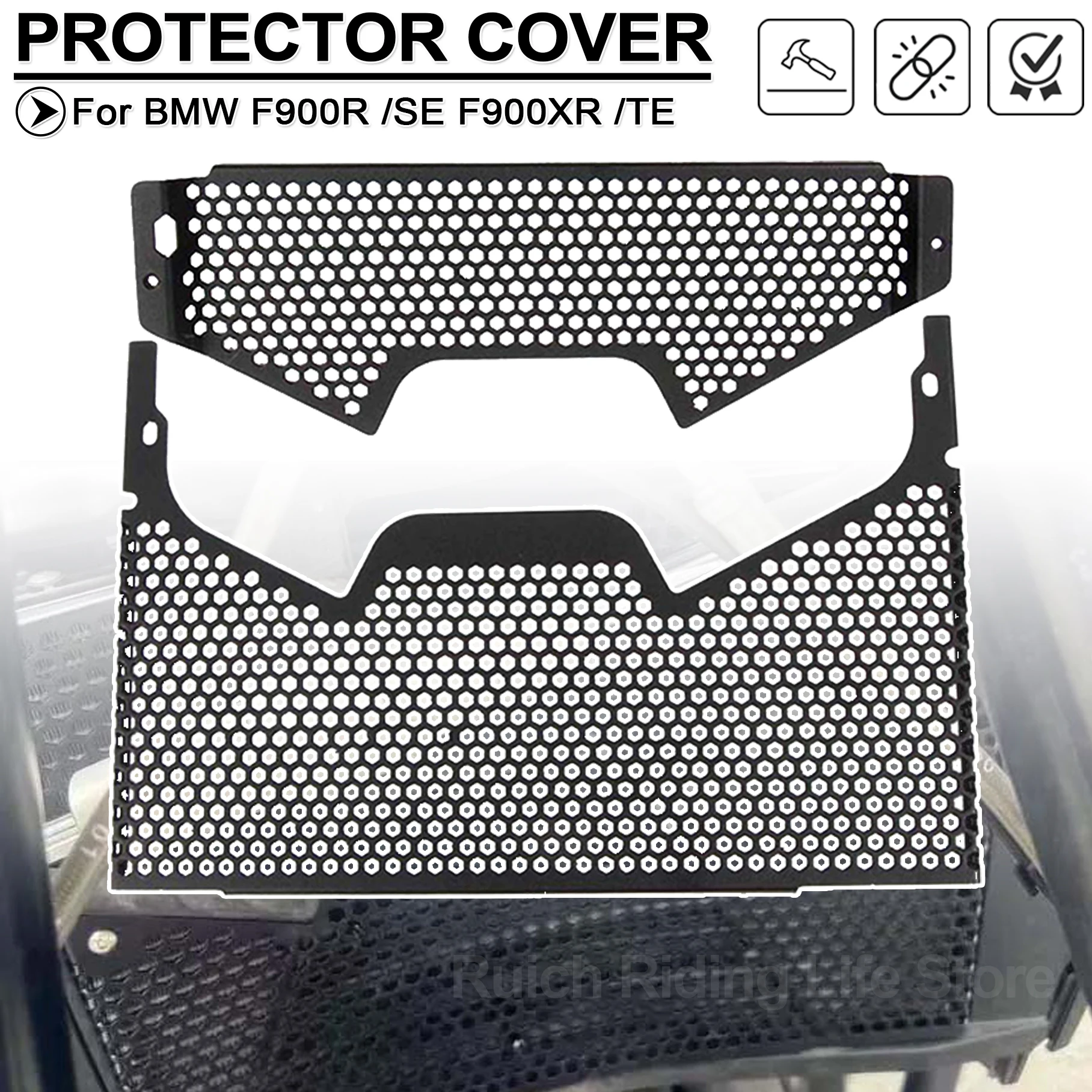 

Motorcycle Aluminum Radiator Grille Cover Guard Protection For BMW F900R SE F900XR TE F 900 F900 R XR 900X 900XR 2020-2023 2024