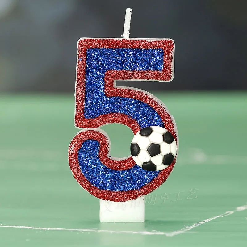 Fußball kreative digitale Kerze Kuchen Geburtstag Dekoration Kerze