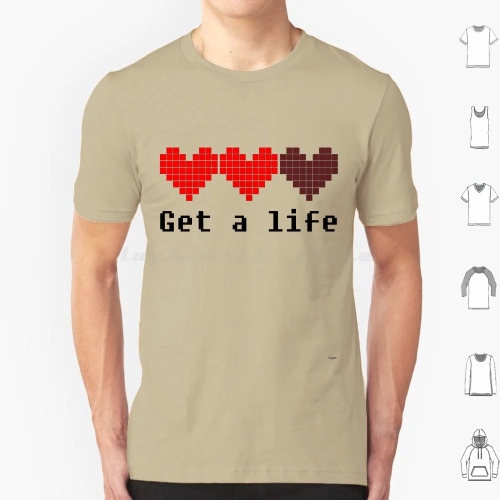 Get A Life T Shirt Big Size 100% Cotton Love New York 8 Bit 8 Bit 8Bit Gameboy Game Boy Retro Funny Ollie Oli Olly Adams