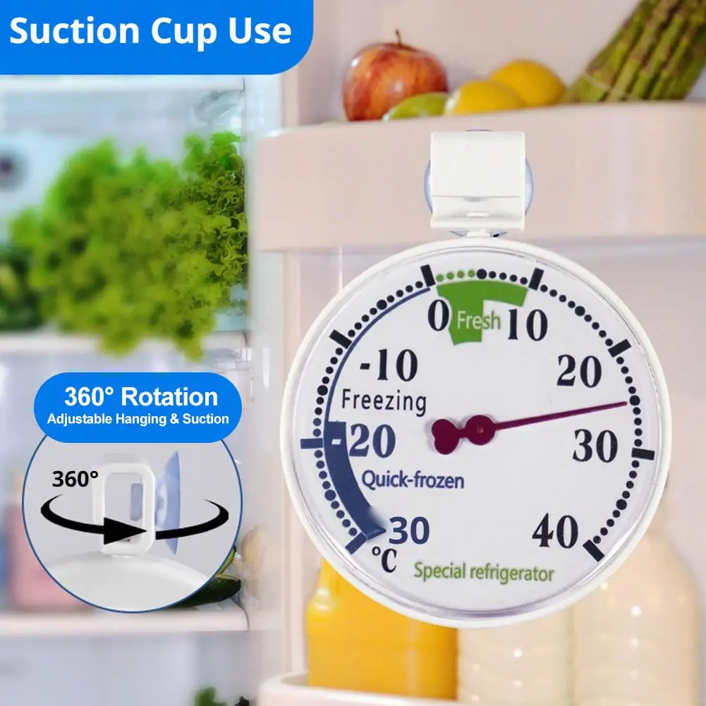 Refrigerator Thermometer -30-40 degree C Classic Fridge Thermometer Large Dial Thermometer for Freezer Refrigerator Cooler