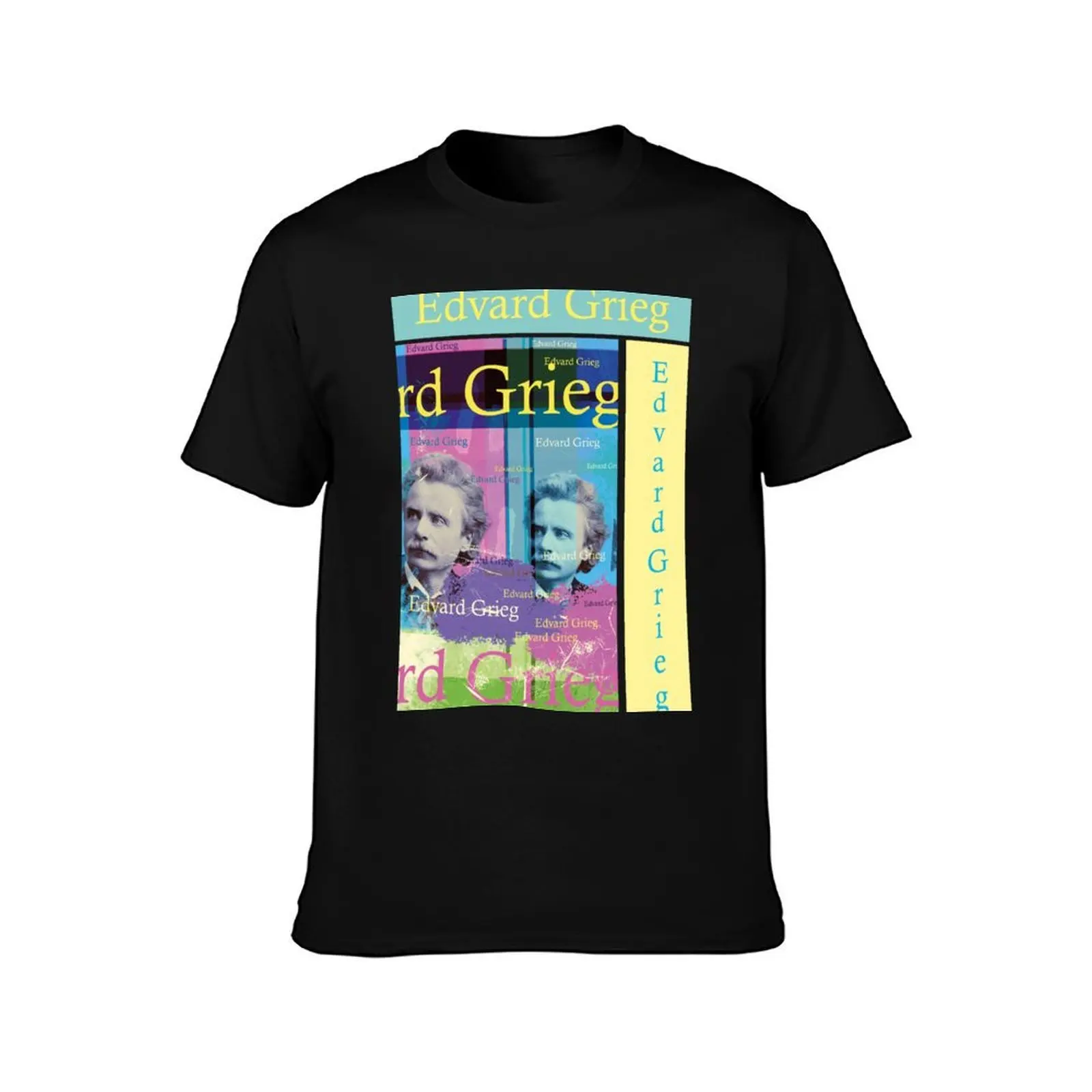 Edvard Grieg portrait, composer T-Shirt man t shirts graphic T-Shirt