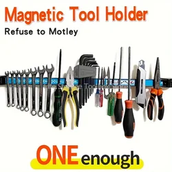 Strong Magnetic Tool Holder Heavy-duty Magnet Tool Bar Wrench Garage Organizer Wall Mounted Storage Tool Bar Strip Rack