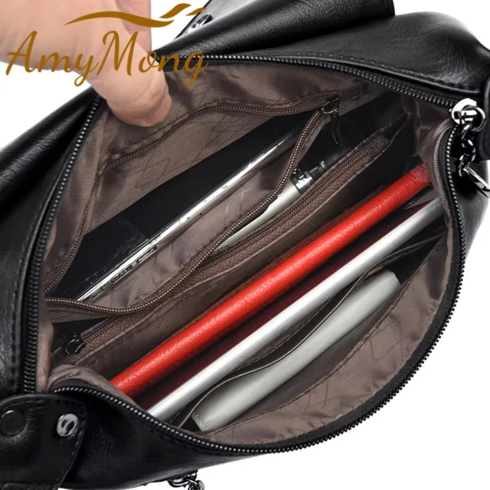 Super kwaliteit lederen luxe designer schoudertassen portemonnees dames klassieke draagtas vrouwelijke messenger waterdichte crossbody sac