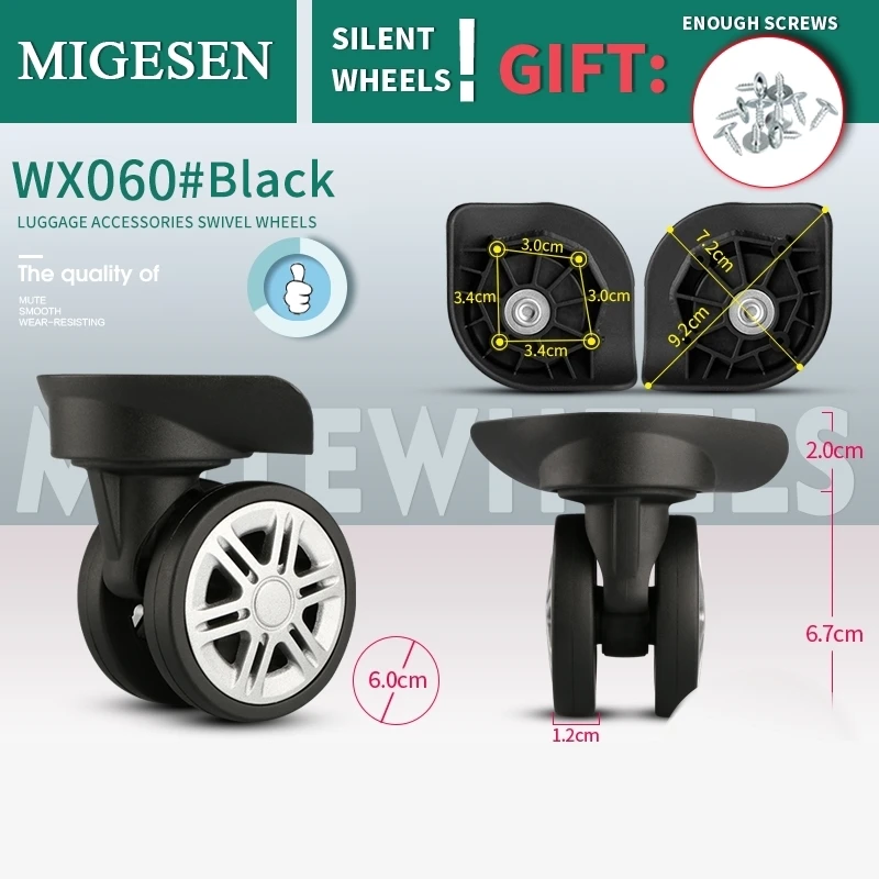 

Trolley Suitcase Luggage Accessories Wheel Silent Wear-Resistant Universal Caster Travel Luggage Pulley Suitcase Replacement