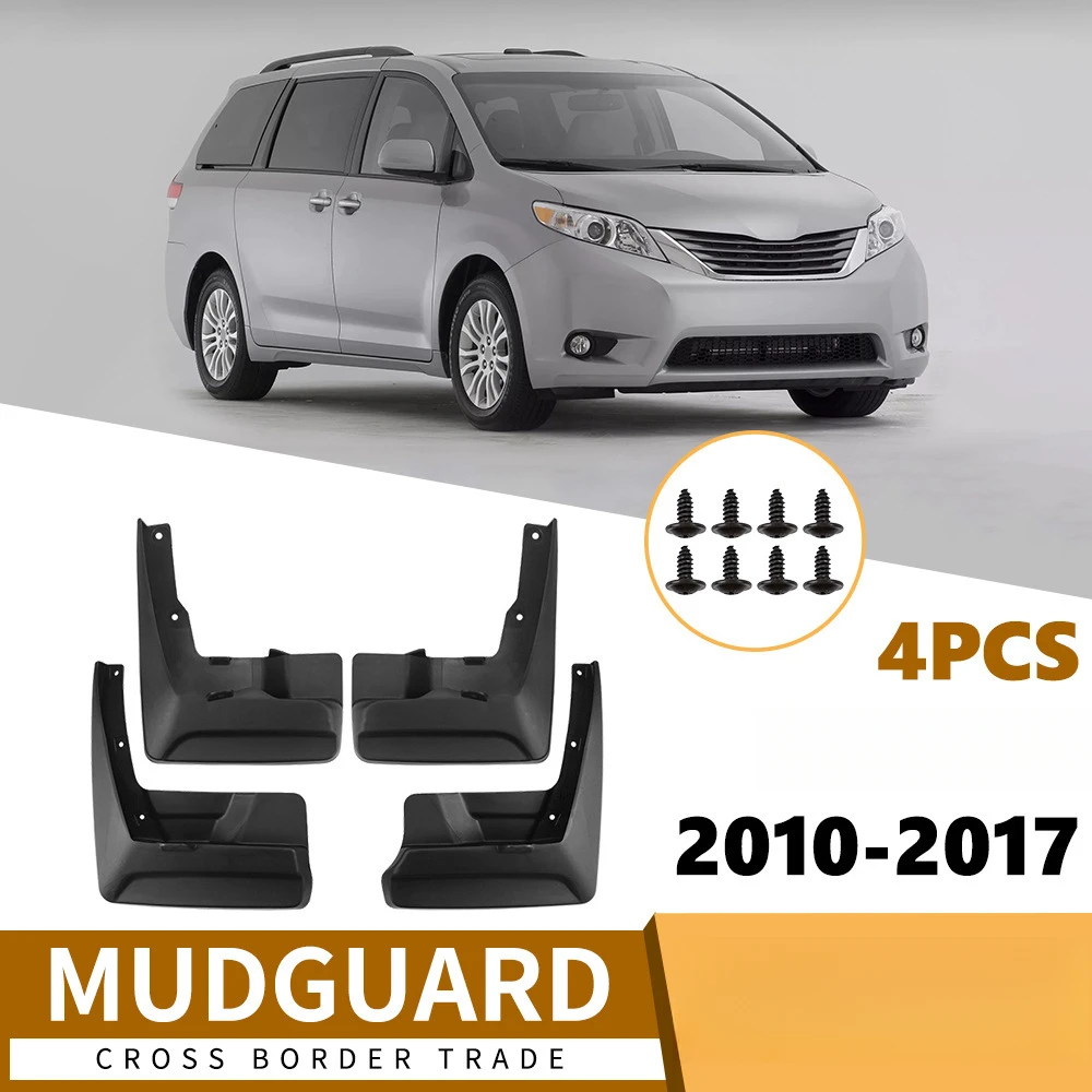 

4 шт. брызговики, автомобильные брызговики для Toyota Sienna 2010-2017, передние и задние крылья, автомобильные аксессуары, Стайлинг