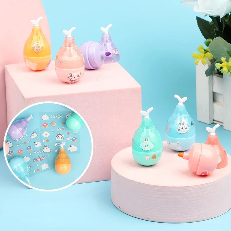 

6 шт./пакет мини-маркеры цветные маркеры креативный дизайн живопись, граффити, маркеры для школьных канцелярских принадлежностей