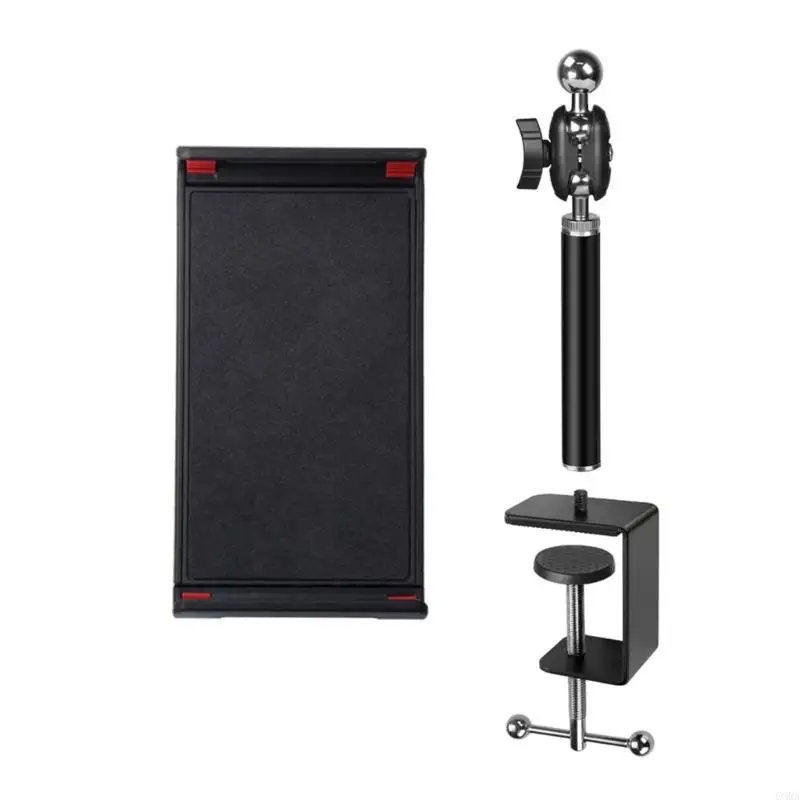 

CORA Desk Phone Tablet Stand With 3 Connecting Arm Option Lengths And 50mm Clamping Capacity For Office Home Streaming