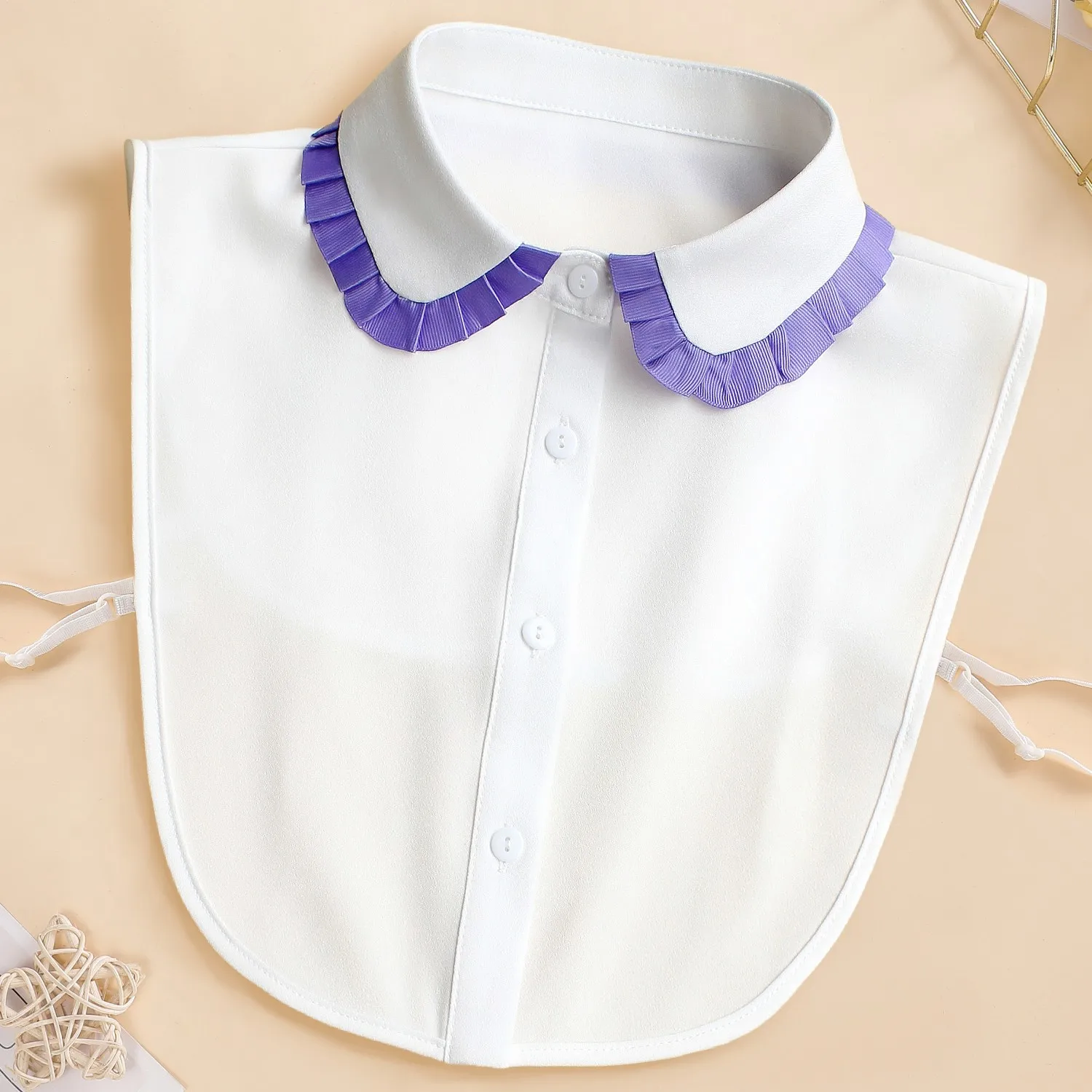 Damen-Fake-Kragen aus Chiffon mit spitzem Ausschnitt, modisch und vielseitig, personalisierte Dekoration, abnehmbarer Fake-Kragen – Detail 9