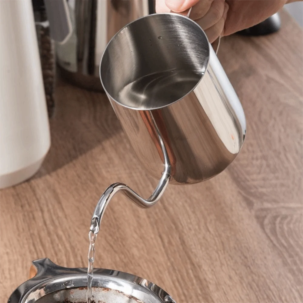 

350ml Pour Over Coffee Kettle Stainless Steel Narrow Spout Gooseneck Coffee Drip Kettle with Lid Hand-poured Coffee Maker
