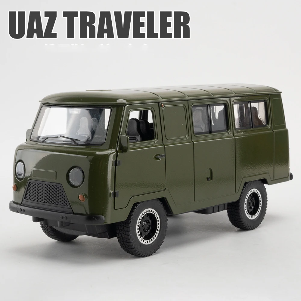 

1:18 Russian UAZ TRAVELER Alloy Model Car Toy Diecasts Metal Casting Sound and Light Car Childrens Toys Gifts