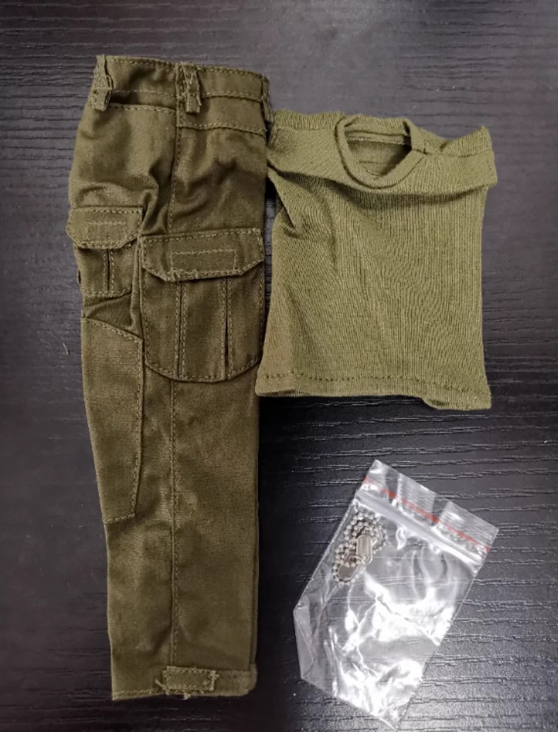 1/6 Scale Soldier Accessories Army Green Vest+ Pants Model for 12'' Figure