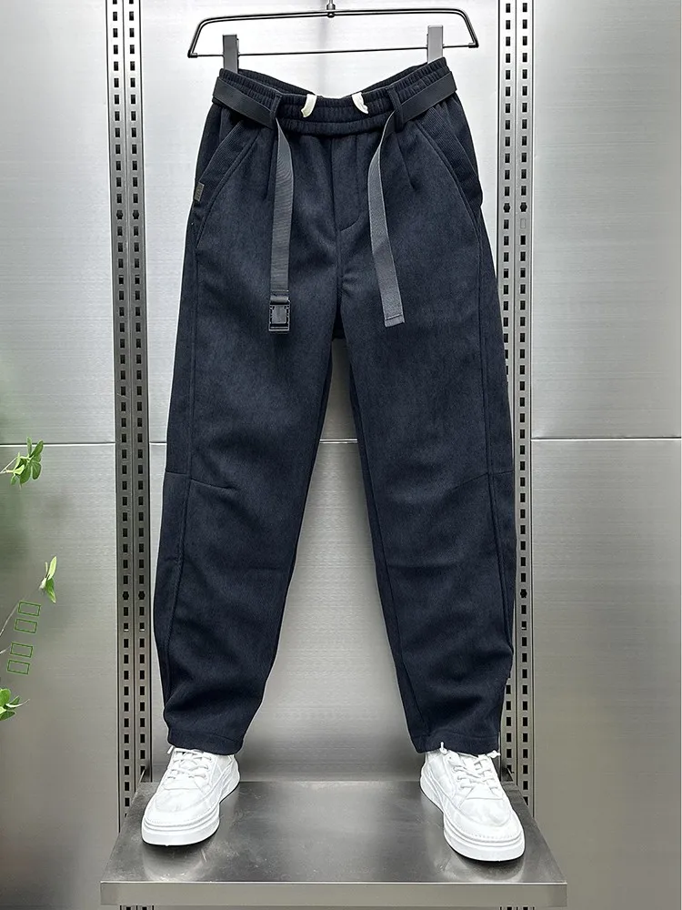 

Вельветовые брюки-карго в стиле Dad Pants, повседневные, осенне-зимние, свободного кроя, с поясом, рабочая одежда, утепленные, молодежные, прямые джинсы