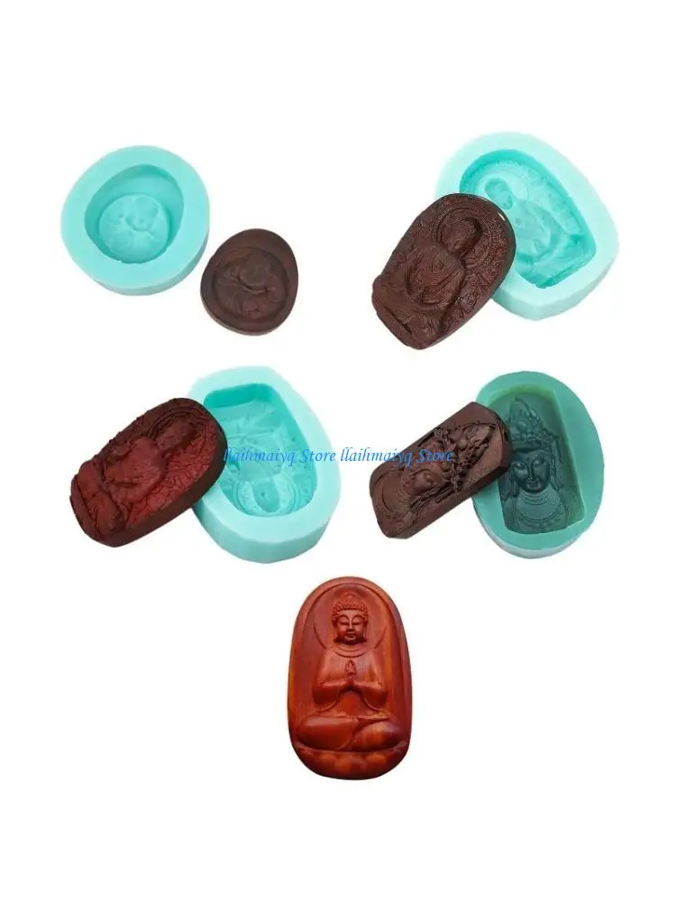 573B Silicone Mold Lotus Pendant Epoxy Casting Mold Tag Mold