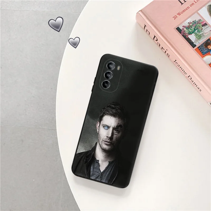 Black Soft Phone Case for Motorola G32 G50 G51 5G G60 G71 G22 G52 G72 G53 G73 G60S Moto G9 Power Crowley Supernatural Cover