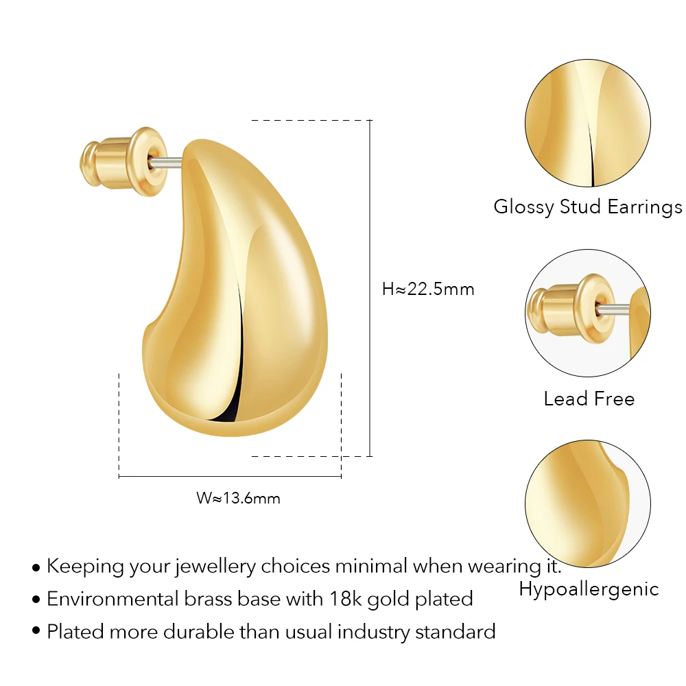 ENFASHION Aretes De Mujer MINI Glossy Stud Earrings For Women 18K Gold Color In Earings Fashion Simple Jewelry Party E231468