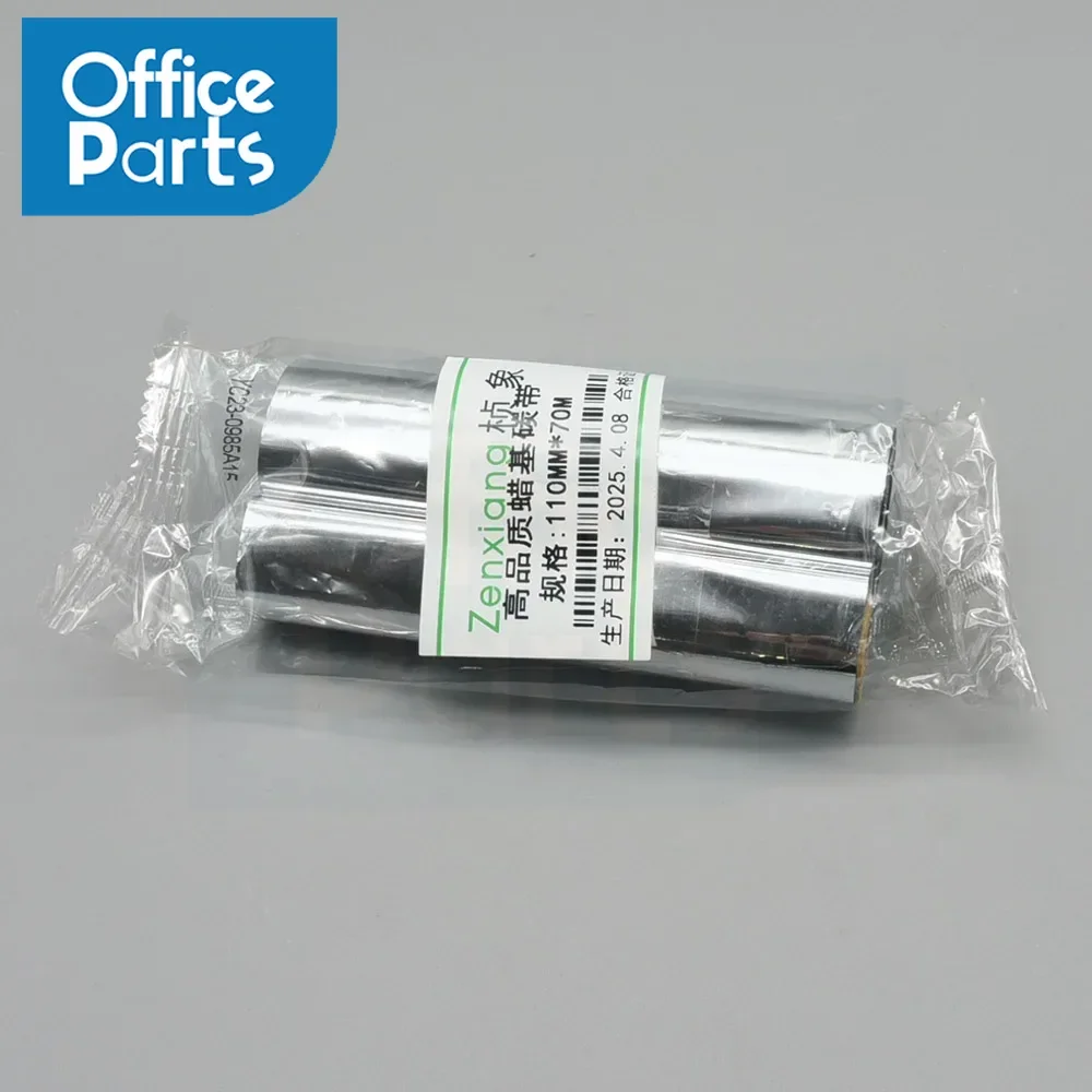 2pc 110mm70m RESIN-ENHANCED WAX compatible for GK888t 888TT GK420t TLP2844 Printer ribbon brand new with good quality