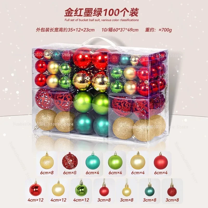 Christmas Ornaments Set 36 PCS Christmas Tree Decorations Balls Hanging Ornaments for Xmas 100 packs