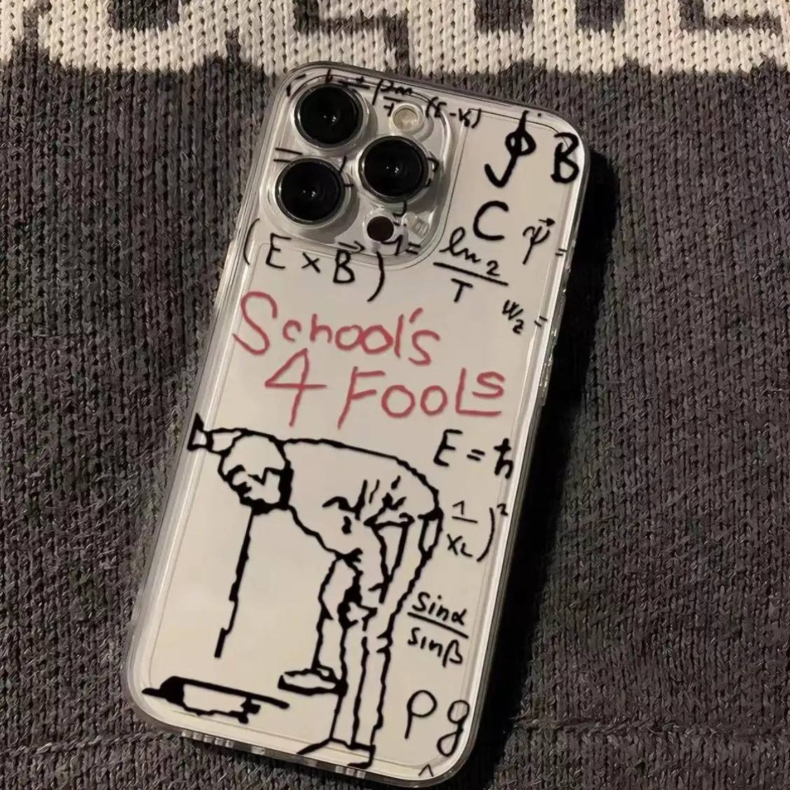 

Креативный чехол для телефона с буквенным узором для школьника, защитный чехол из ТПУ от падения, совместимый с IPhone 16 Pro Max 15 14 Plus 13