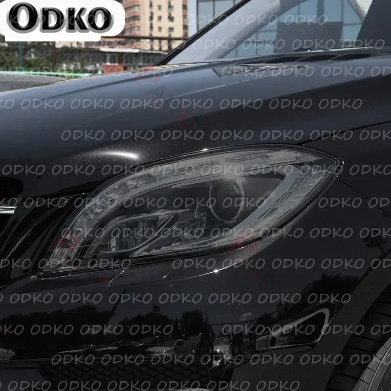 

For Mercedes Benz ML Class W166 2012-2015 ML320 ML350 63 Car Headlight Protective Film Transparent Black TPU Sticker