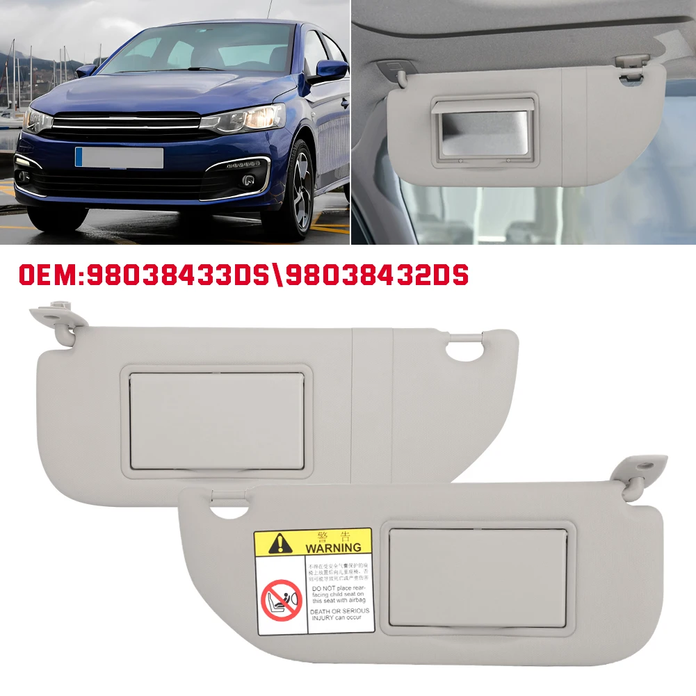 

For Peugeot 301 Citroen C2 C3 Citroen Elysee 2014-2017 Sun Visor Left Driver Side Shade Sunvisor Sunshield Sunshade 98038432DS