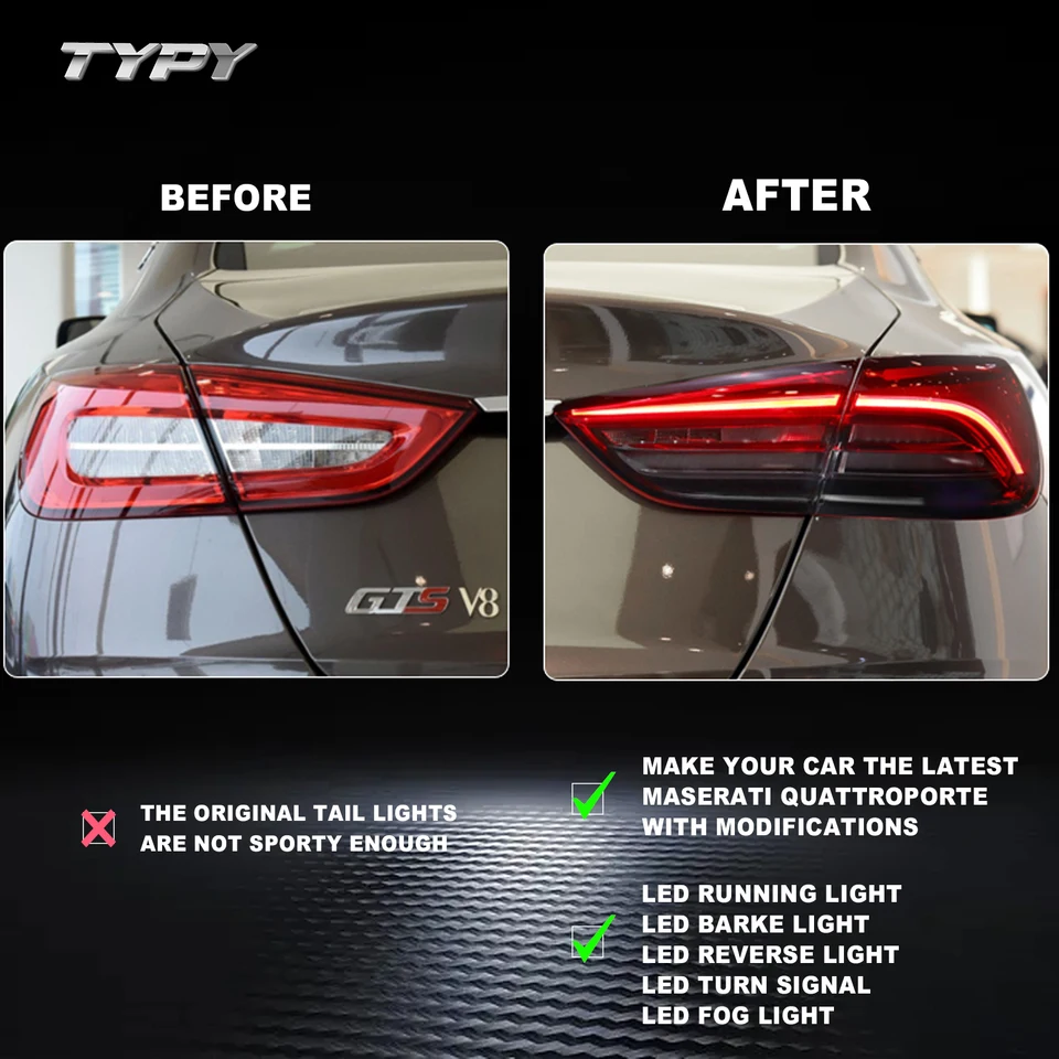 車のledテールライトアセンブリためマセラティクアトロポルテ2013-2021