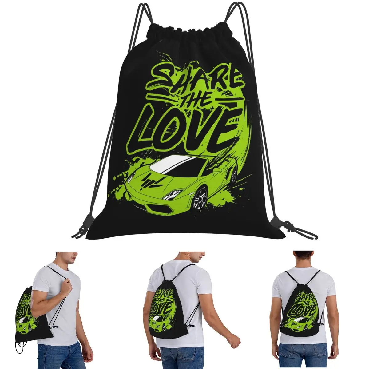

Рюкзаки Youth Share The Love, многофункциональные портативные сумки на шнурке, сумка для мелочей, сумки для книг для мужчин, женщин, студентов