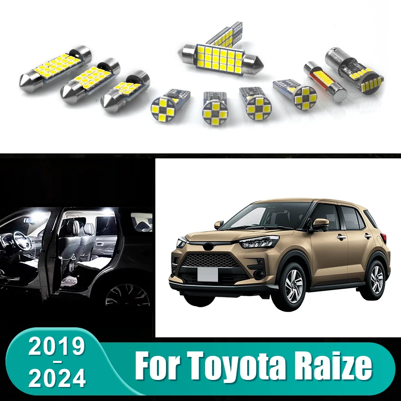 For Toyota Raize Daihatsu Rocky A200 2019 2020 2021 2022 2023 2024 Car LED Bulbs Interior Lamp Vanity Mirror Light Accessories