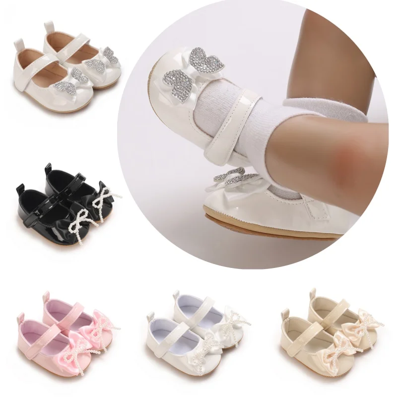 

Spring and Autumn Fashion Girls' Shoes 0-18 Months Cute Bow Princess Lightweight First Walking Shoes Baby Walking Shoes
