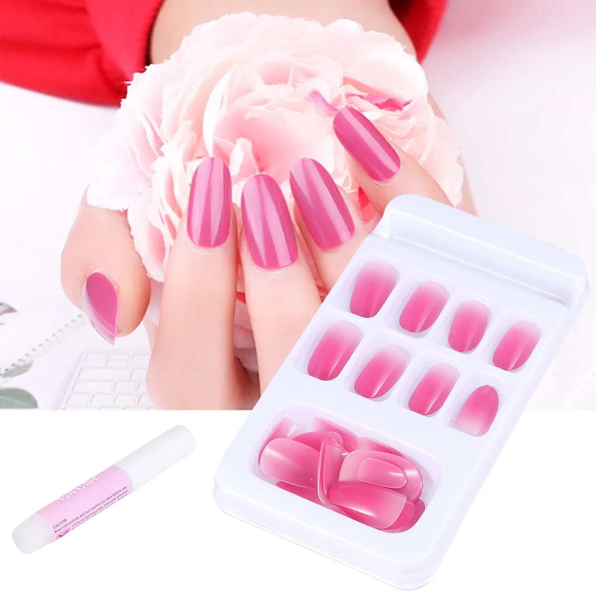 

2 Boxes Gel Tips Nails Capsules Official Beauty Store Uv Fake for Extension American Pose Manicure Stickers Art