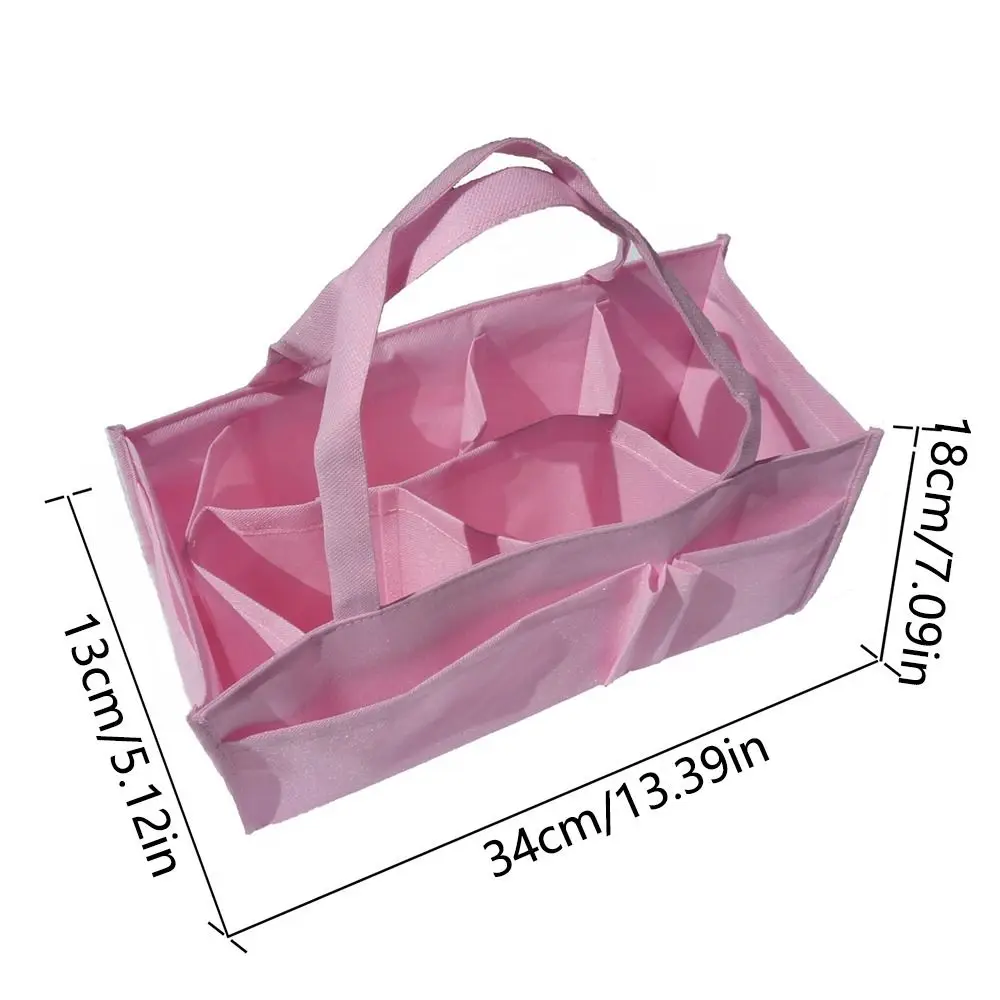 Bolsa tote para fraldas com vários bolsos, tecido não tecido, portátil, bolsa de viagem para mamãe, alça confortável, bolsa de inserção