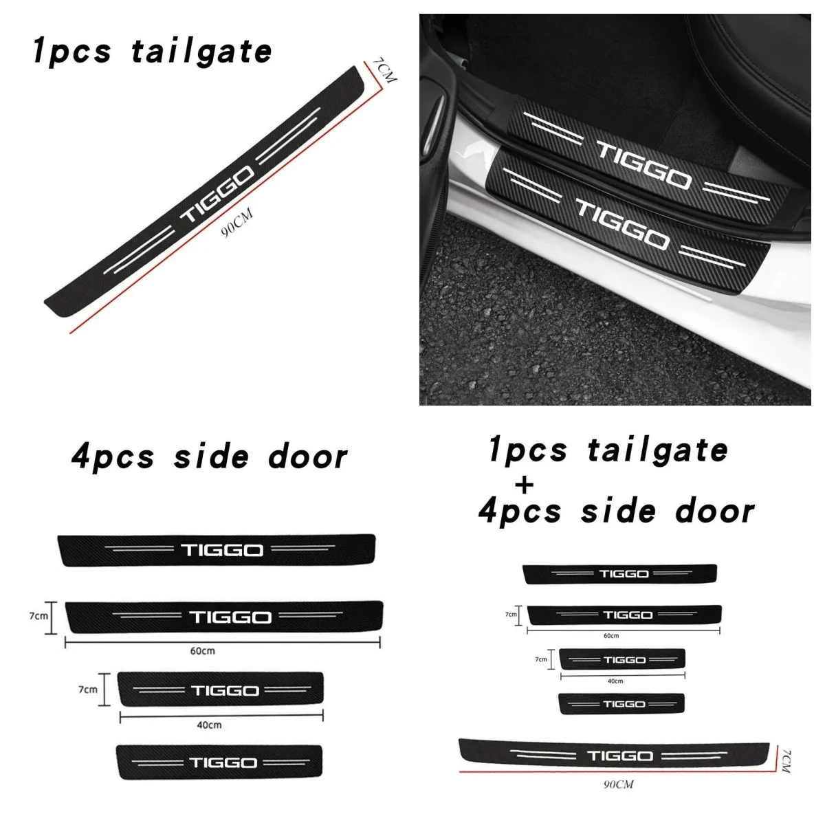 Auto Step Threshold Anti‑Wear Protective Guard Sticker for Chery Tiggo 5X 7 Pro 8 Pro Omoda C5 Jaecoo J7 Car Modification Parts