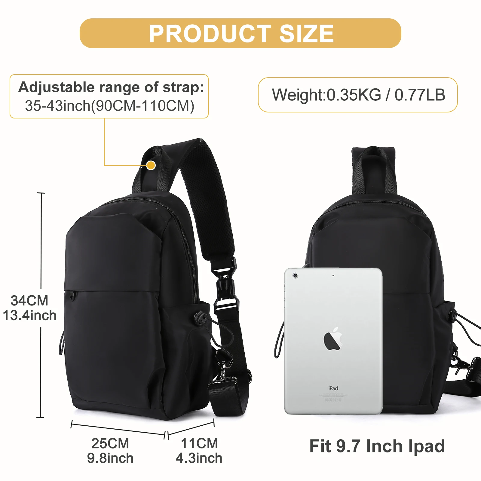 Sling Bags for Women Small Cross body Chest Bag Fanny Packs Cycling Hiking Travel Fashion Shoulder Backpack