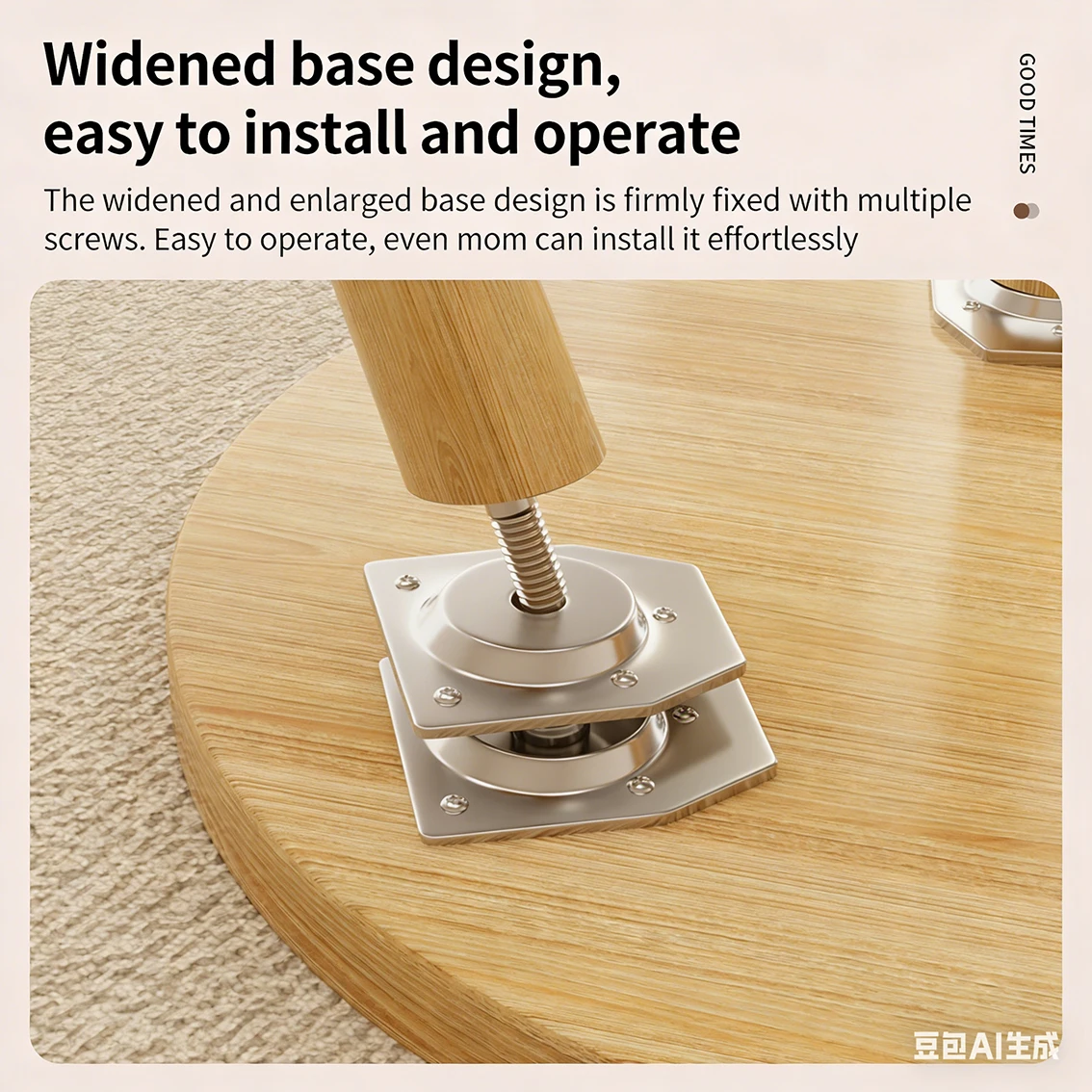 A solid wood low stool/round stool, suitable for the living room, bedroom and balcony.