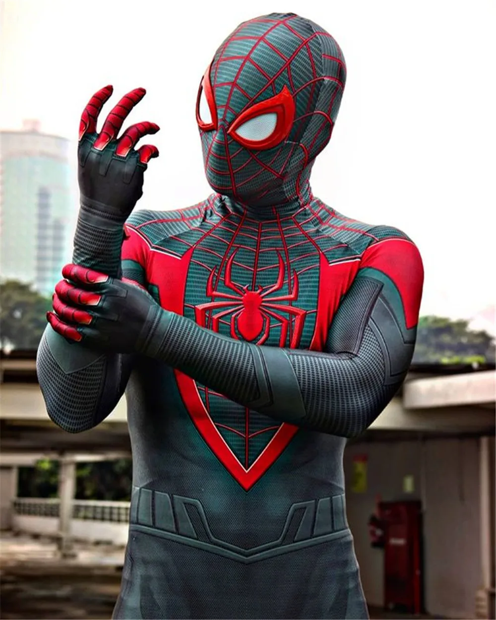 Halloween Adults Man Miles Morales PS5 Spider Peter Parker Superhero Cosplay Co… - Image 4