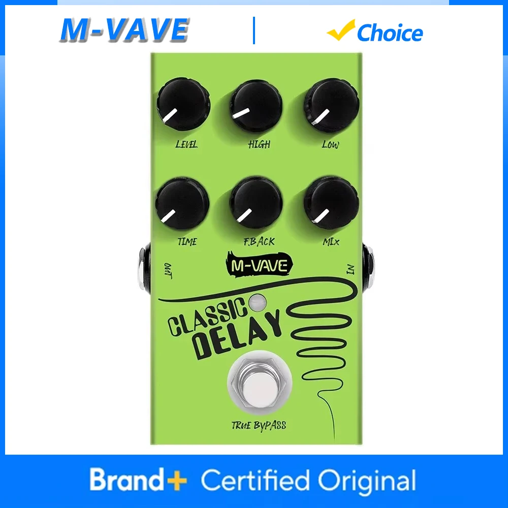 

M-VAVE CLASSIC SOLO DELAY Guitar Effect Pedal Classic Delay Pedal 600ms Delay Time True Bypass Electric Guitar Parts Accessories